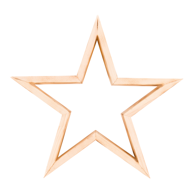 Wooden star,