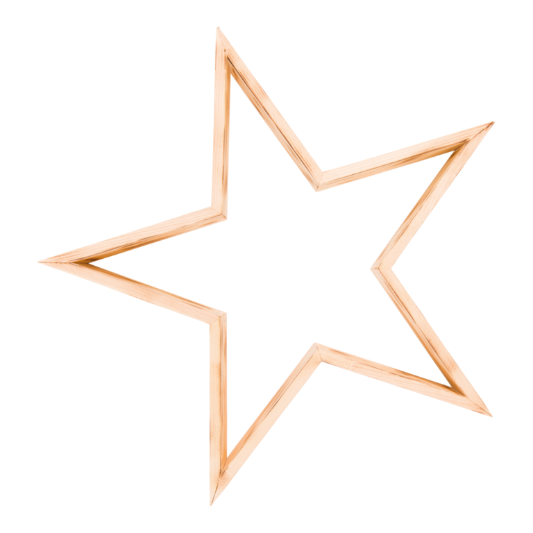 Wooden star,