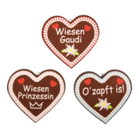 Gingerbread hearts, set 