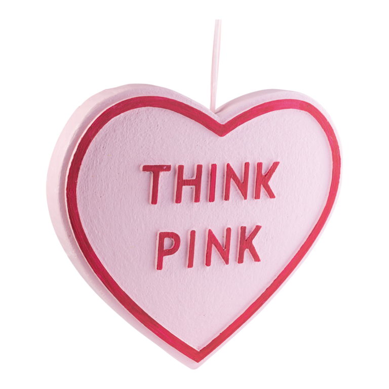"Heart with lettering ""THINK PINK"","