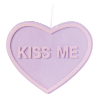 "Heart with lettering ""KISS ME"","
