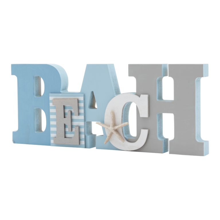 "Lettering ""BEACH"","