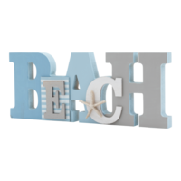"Lettering ""BEACH"","