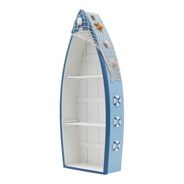 Shelves in shape of boat,