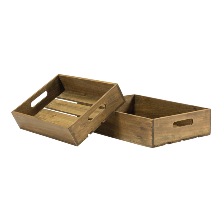 Wooden boxes in set,