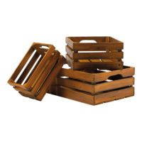 Wooden boxes in set,