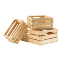 Wooden boxes in set,