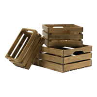 Wooden boxes in set,