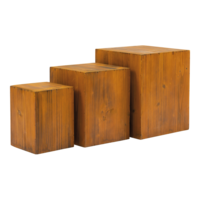 Wooden pedestals in set,