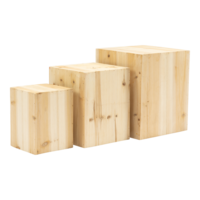 Wooden pedestals in set,