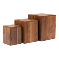 Wooden pedestals in set,