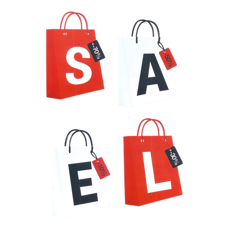 "# Bag hanger ""Sale"", 4-fold,"