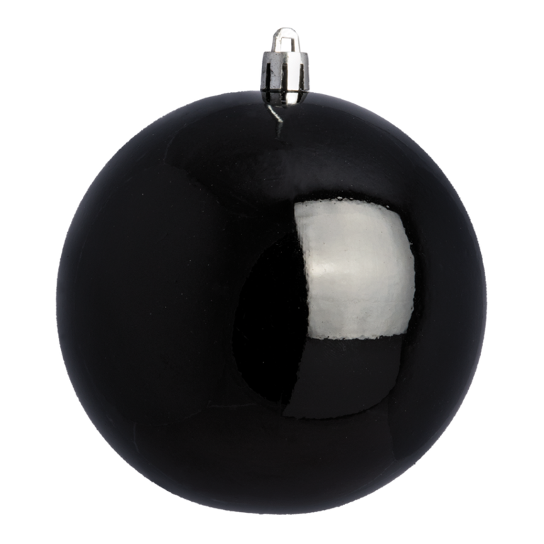 Christmas ball, black shiny,
