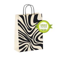 "Eco-friendly gift carrier bags zebra pattern"