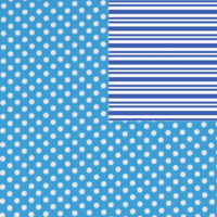 "Wrapping paper dotted & striped blue 50m"