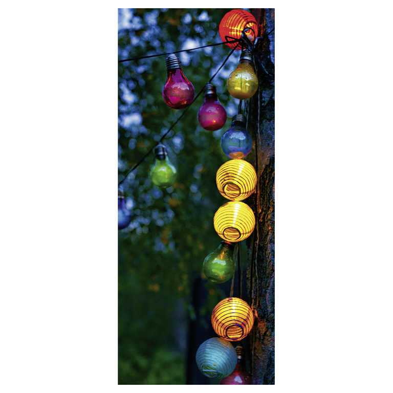 "Flame retardant fabric banner light chain"