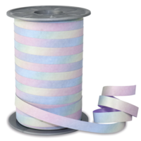 "Striped ribbon in rainbow colours, 10mm, 200 m"