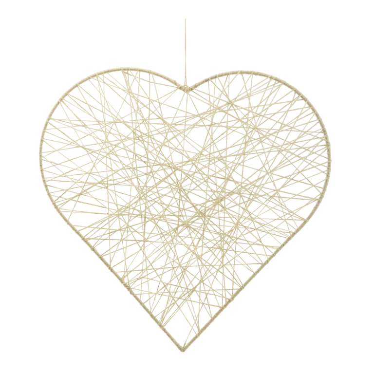 Heart with jute