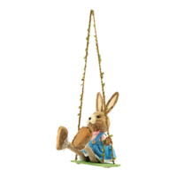 Rabbit on swing