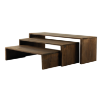 Wooden presenter in 3-sets