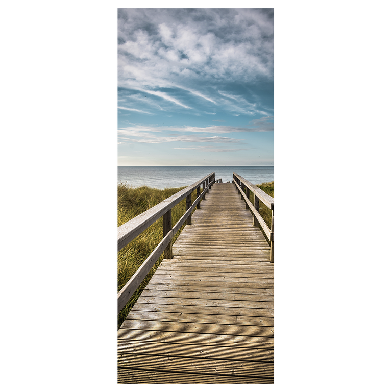 "Flame retardant fabric banner wooden walkway"