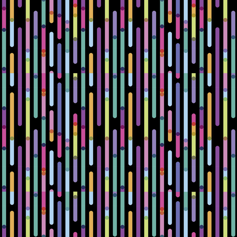 "Black wrapping paper colourful stripes, 50 cm, 50 m"