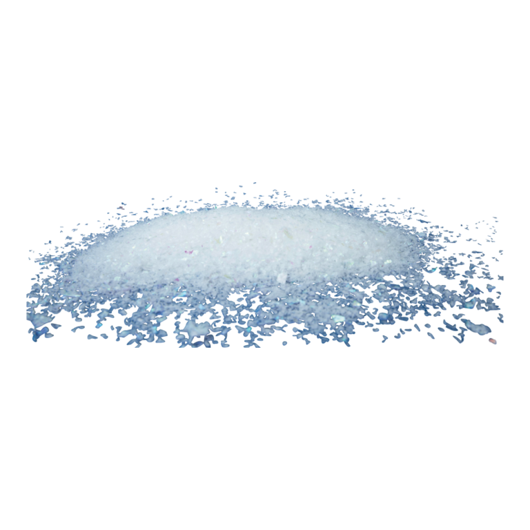 Artificial snow, fine, iridescent
