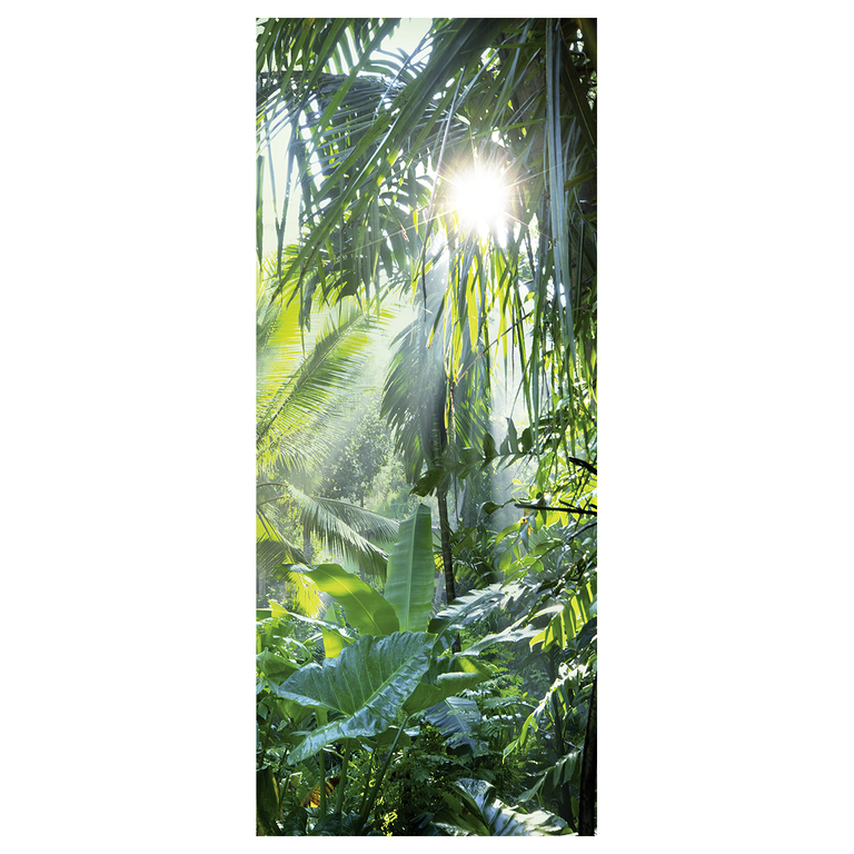 "Flame retardant jungle fabric banner"