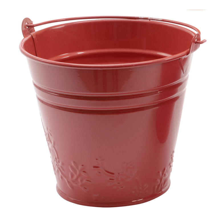 "Colourful vintage metal bucket galvanised 11cm"