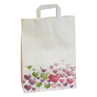 "Paper carrier bag with hearts 35 x 26 x 12 cm"