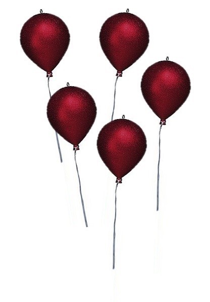LAST CHANCE Ballon 5 stuks Rood glitter