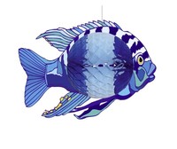 "Tropical fishes with honeycomb detail"
