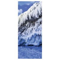 "Flame retardant fabric banner ""Ice waterfall"""