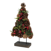 Fir tree with wooden base