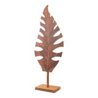 Autumn leave with wooden