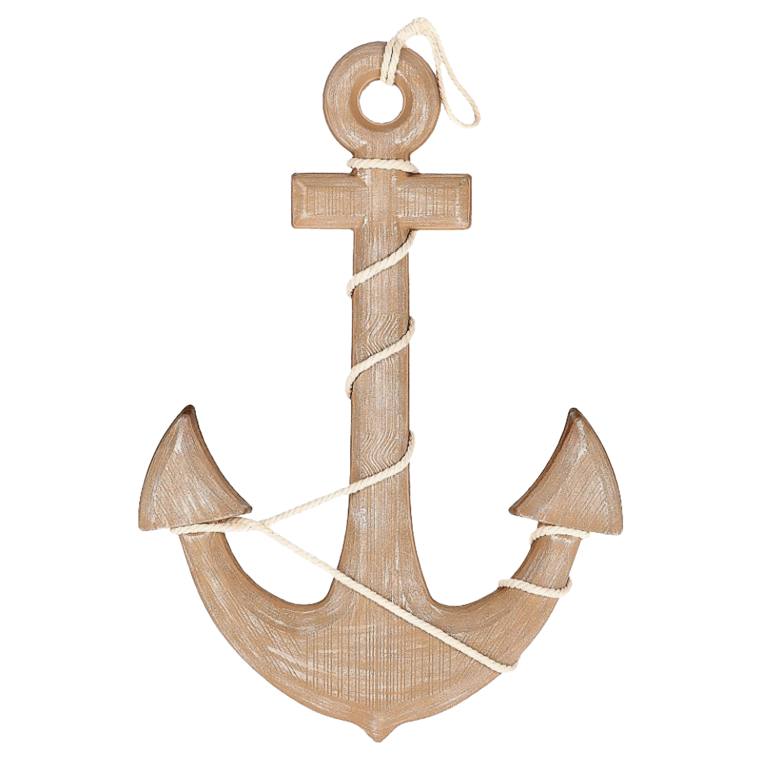 "Decorative wooden anchor 73 cm "