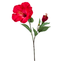 "Artificial red hibiscus branch 65 cm"