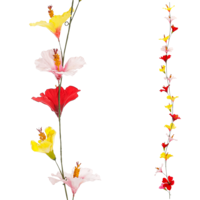"Colourful artificial hibiscus garland 180 cm"