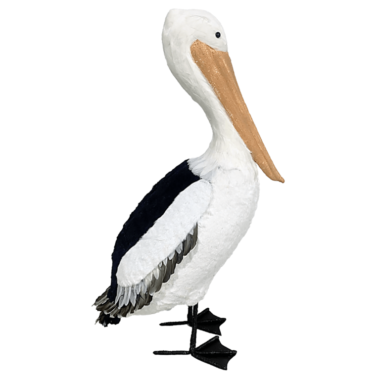 "Decorative pelican with real feathers 85 cm "