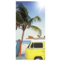 "Flame retardant fabric banner Surfer Beach"