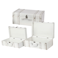 "Wooden case set ""Antique"" 3 pcs. white "