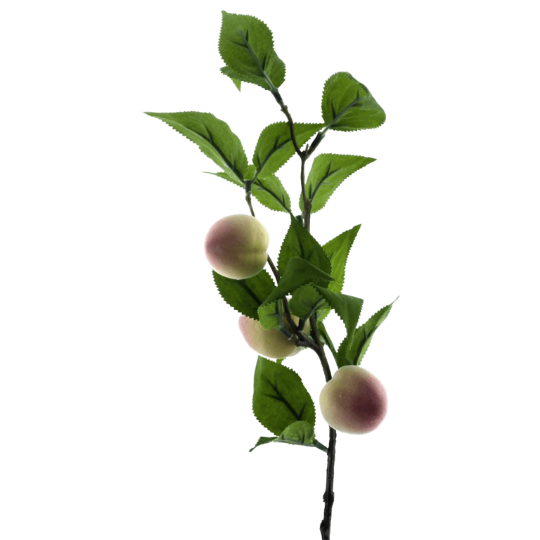 "Artificial peach branch with fruit 40 cm"