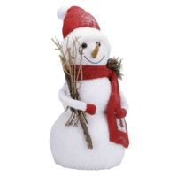 "Decorative snowman with red clothing 30 cm"