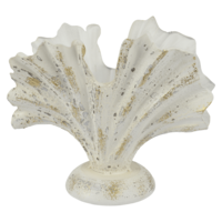 "White iron shell vase, 22 cm"