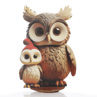 Eulendisplay "Flick & Flock", Holz 45 cm