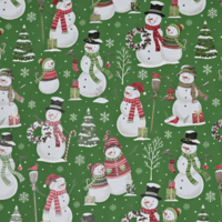 "Wrapping paper snowman family 50/50"