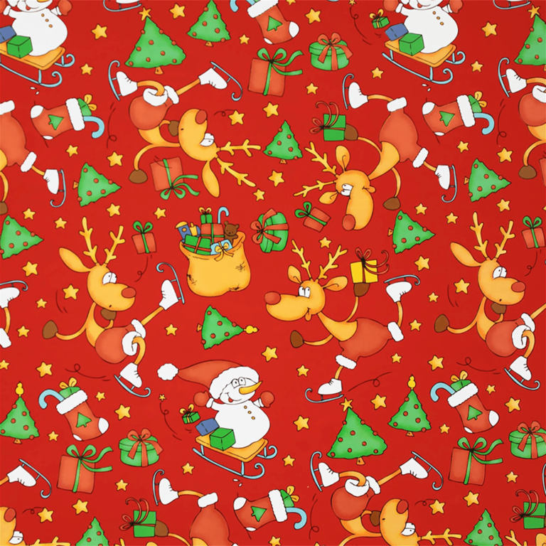 "Wrapping paper Rudolph red 50/50"