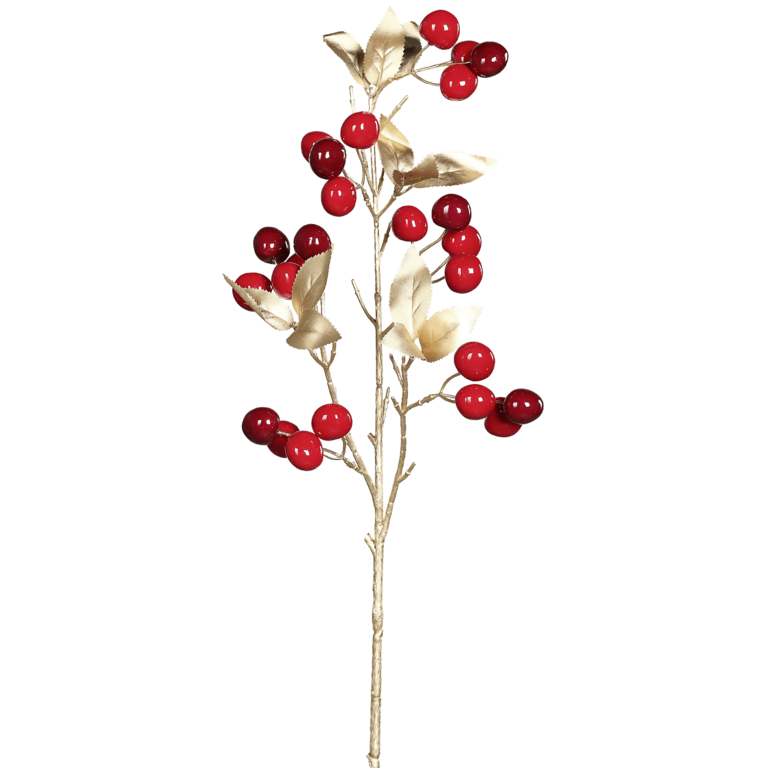 "Artificial cherry branch red-gold 74 cm"