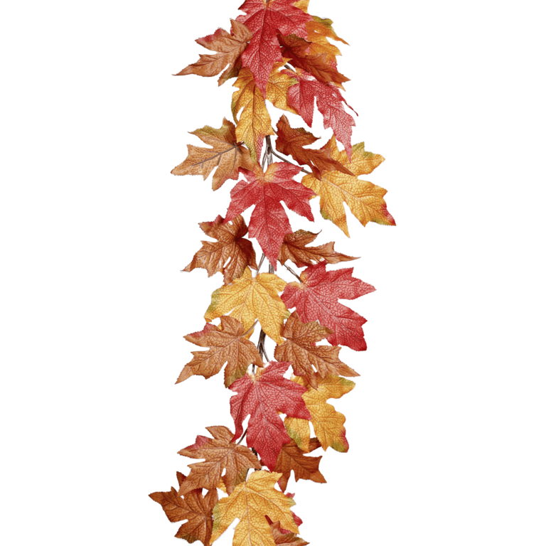 "Artificial maple garland red-orange 120 cm"