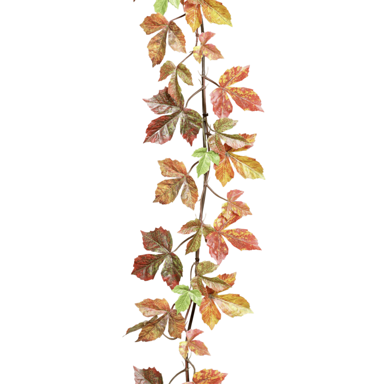 "Artificial autumn leaf garland orange-green 180 cm"